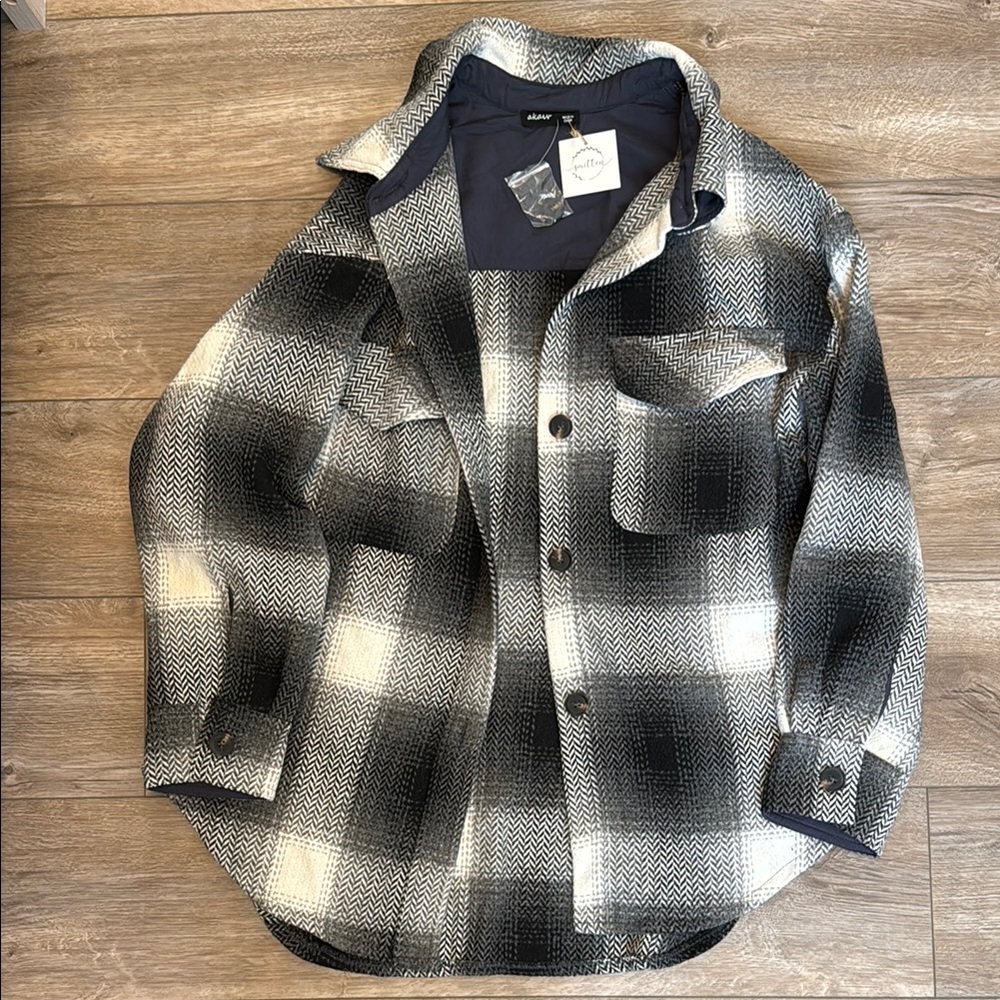 Stylish Black, White, and Gray Jacket